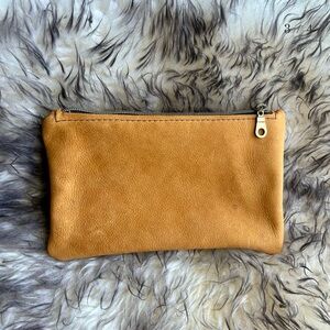 Tan Leather Clutch